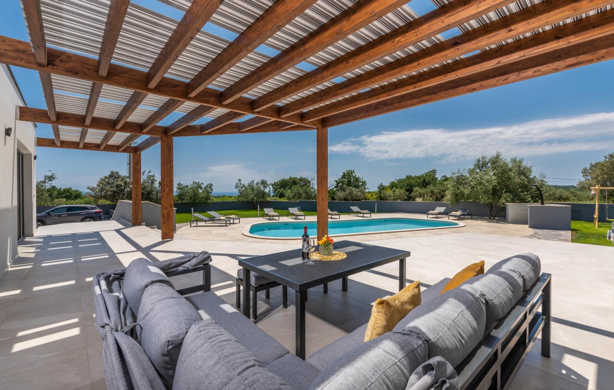 Villa Posidonia Near Pula With Sea View And Surrounded By Olive Trees Krnica Eksteriør billede